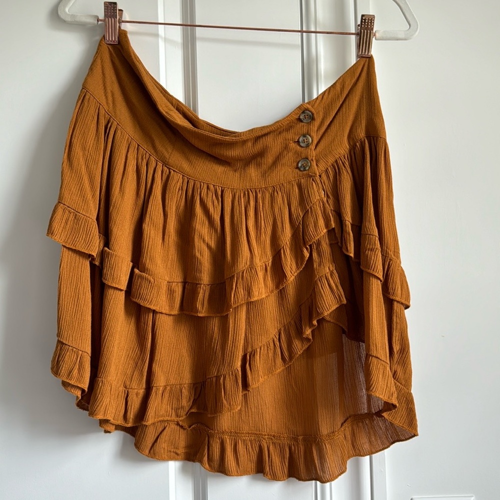Free People Costello Ruffle Skirt